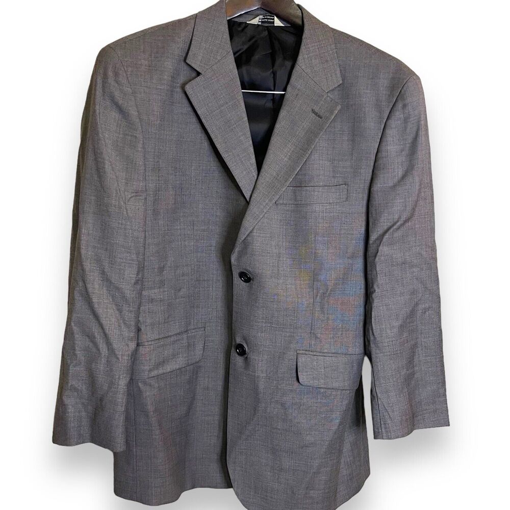 Wilke-Rodriguez Blazer Jacket Sports Coat Men's 42 Gray 100% Wool Pockets Suit